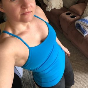 Blue lululemon y top